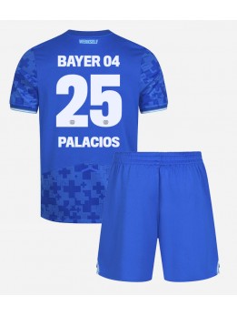 Billige Bayer Leverkusen Exequiel Palacios #25 Tredjedraktsett Barn 2025-26 Kortermet (+ Korte bukser)